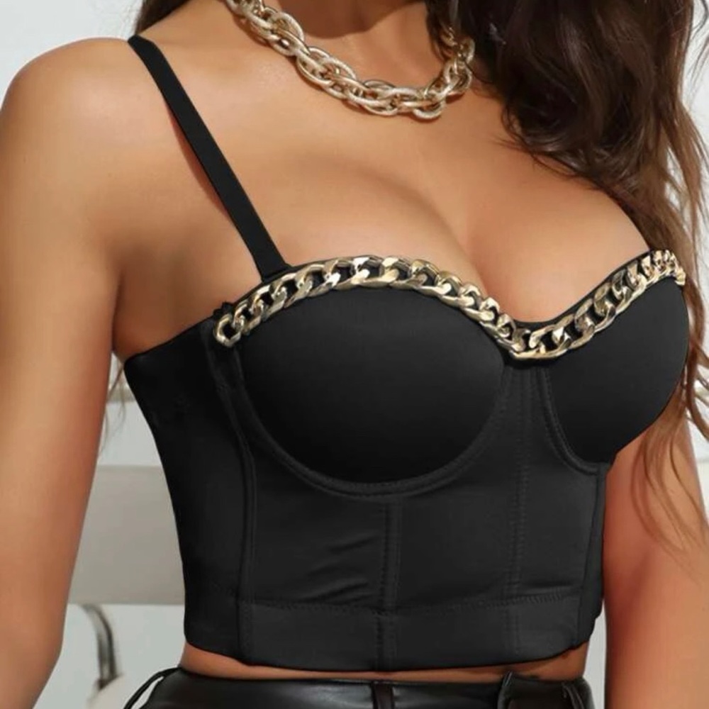 Chain bustier black
